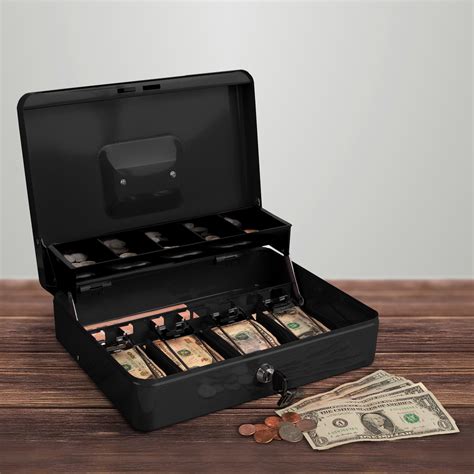 metal lock cash box housewares|cash box with lock walmart.